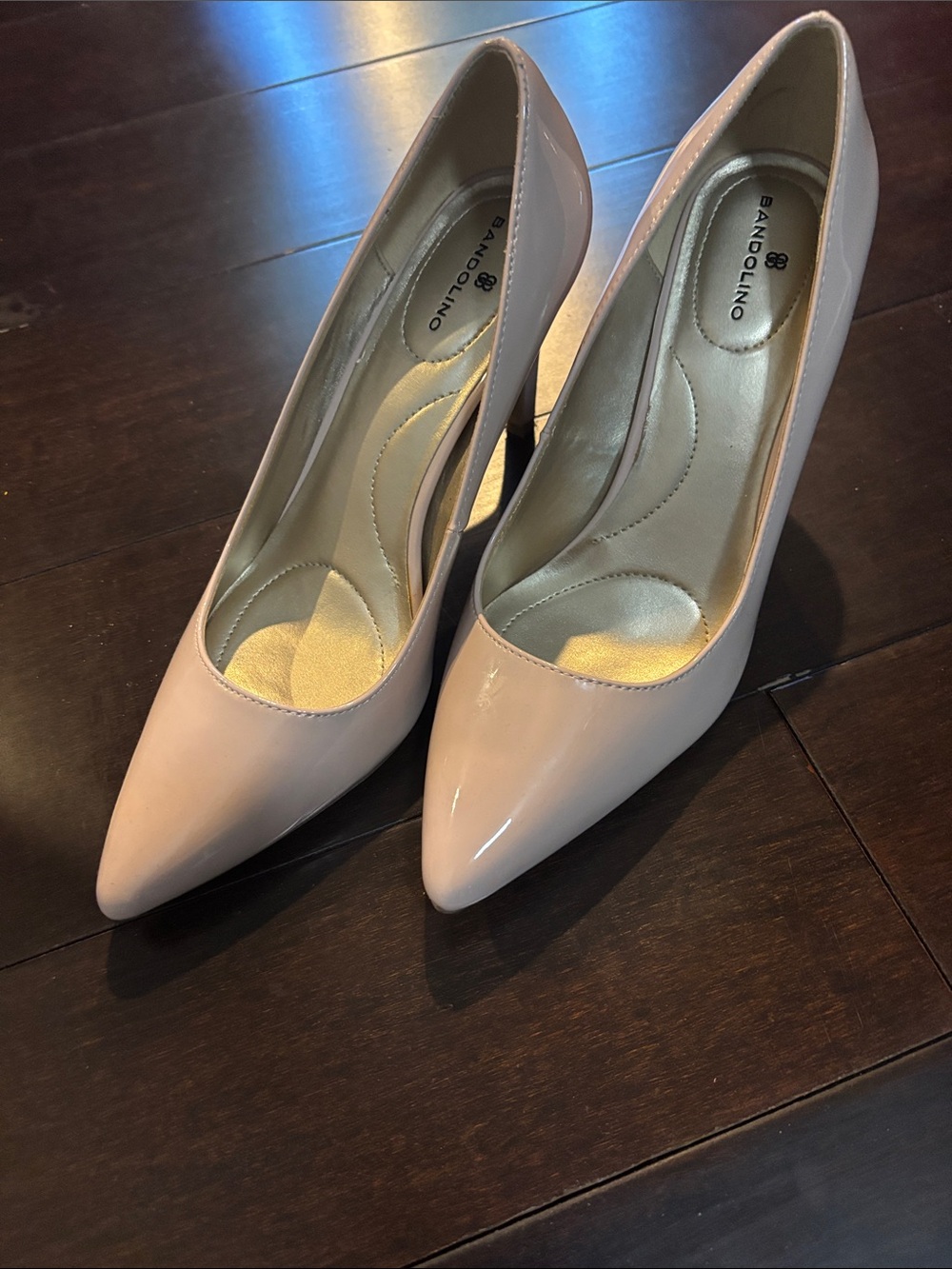 Bandolino Nude Patent Pointed-Toe Pumps